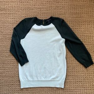 J. Crew Merino Wool Baseball style sweater